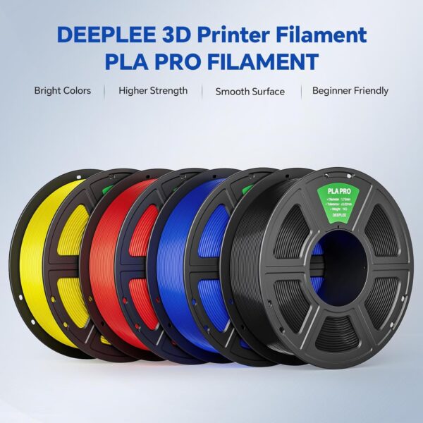 PLA PRO Filament 1.75mm, Stronger Toughness 3D Printer Filament, PLA Filament Dimensional Accuracy +/- 0.02 mm, Neatly Wound, Fits Most FDM 3D Printer, 1KG Black - Image 2