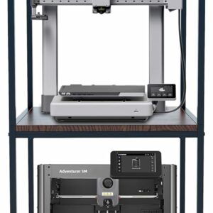 PT2 3D Printer Stand Rack, 3 Tier Heavy Duty 3D Printer Rack with Filament Organizer, Large Capacity for 3D Printers and Printing Filaments Storage with Wheels