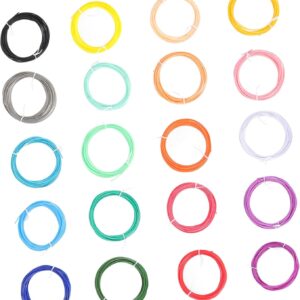PartyKindom Smooth Printing 3D Pen Filament Refills by 1.75mm Pcl Filament 20 Color Assortment 5m Each Compatible 3D Pens