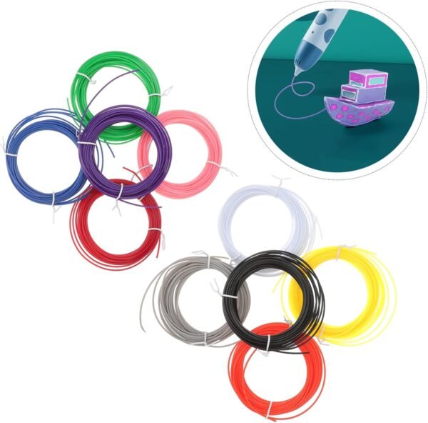 Plastic 3D Pen Filament 10pcs Refills Filament for 3D Pen Compatible for Printing - Image 2