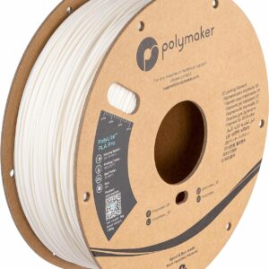 Polymaker PLA PRO Filament 1.75mm 1kg, Tough & High Rigidity White 3D Printing Filament, PolyLite PLA PRO 3D Printer Filament 1.75mm, Print with Most 3D Printers