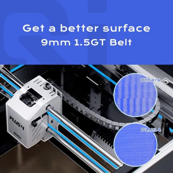 QIDI PLUS4 3D Printer, Max 600mm/s High-Speed, Auto Leveling, 370°C High Temp Extruder, 65°C Heated Chamber, Less Ringing and Ghosting, Supports PPS-CF Filament, Large Build Size 12"x12"x11" - Image 2