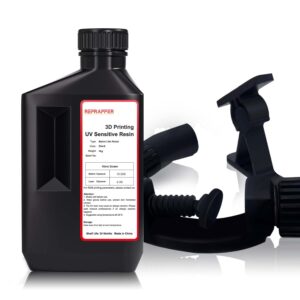 RepRapper Nylon-Like Strong 3D Printer Resin, Functional High-Resolution 3D Printing Resin, Impact-Resistant and Durable 405nm Fast UV-Curing Standard Photopolymer Resin for LCD Printer, Black 1000g