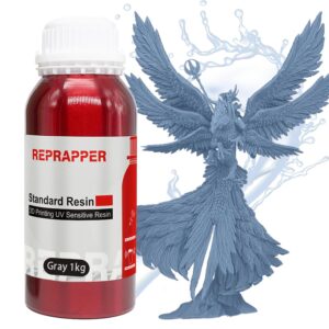 Reprapper ABS-Like 3D Printer Resin, 405nm Fast UV-Curing 1kg Gray 3D Printing Photopolymer Sensitive Resin for LCD Printer, Grey 1000g