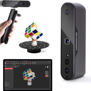 Revopoint Inspire 3D Scanner for 3D Printing Handheld, 3D Printer Scanner 0.2mm Precision, Full Color 3D Model Scanning for Car Customization, Digital Art, DIY Projects, Support Android/iOS/Mac/Win