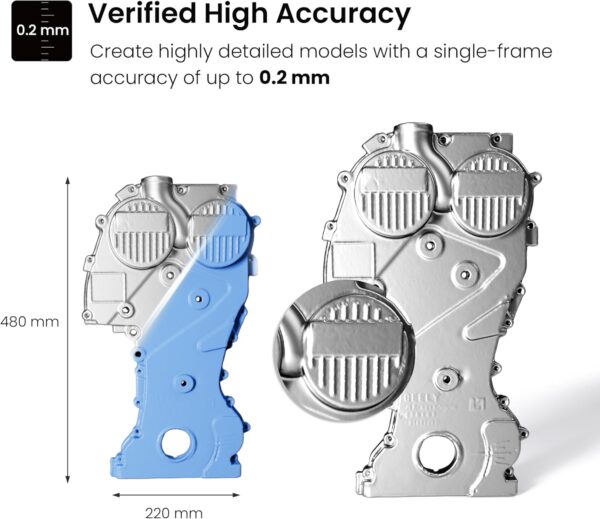 Revopoint Inspire 3D Scanner for 3D Printing Handheld, 3D Printer Scanner 0.2mm Precision, Full Color 3D Model Scanning for Car Customization, Digital Art, DIY Projects, Support Android/iOS/Mac/Win - Image 2