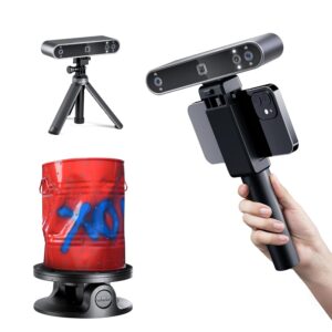 Revopoint POP3 Plus 3D Scanner for 3D Printing, Handheld 3D Printer Scanner 0.04mm Precision, Full-Color Scan for Medium Object, Support for Android/iOS/Win/MacOS, Advanced