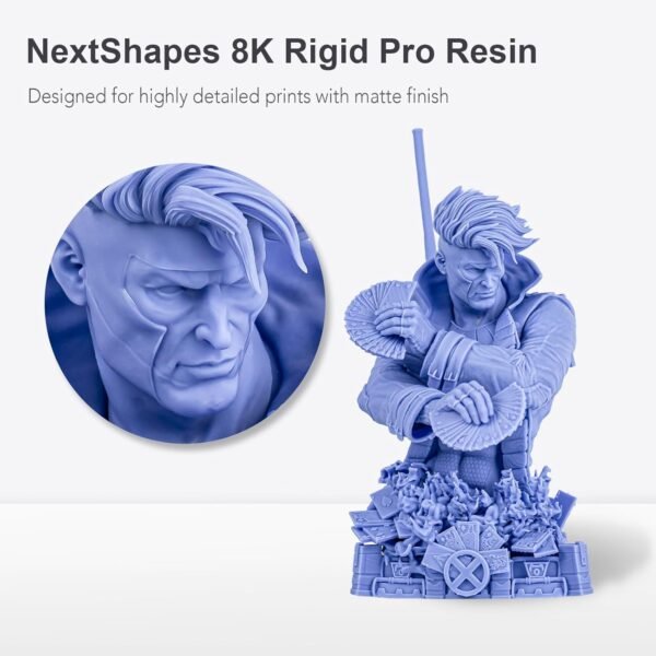 Rigid Pro 3D Printing Resin, High Stiffness & High Precision Engineering Resin, Designed for Detailed Models & Functional Parts for LCD/DLP/MSLA 3D Printers (Bright Red, 1KG) - Image 2