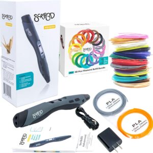 SCRIB3D Advanced 3D Printing Pen with 2 Starter Colors and PLA Refill Pack with 20 Assorted Colors