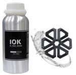 SK 10K Water Washable 3D Printer Rapid Resin LCD UV-Curing Resin 405nm Standard Photopolymer Resin for LCD 3D Printing (Dusk Grey, 1000g)