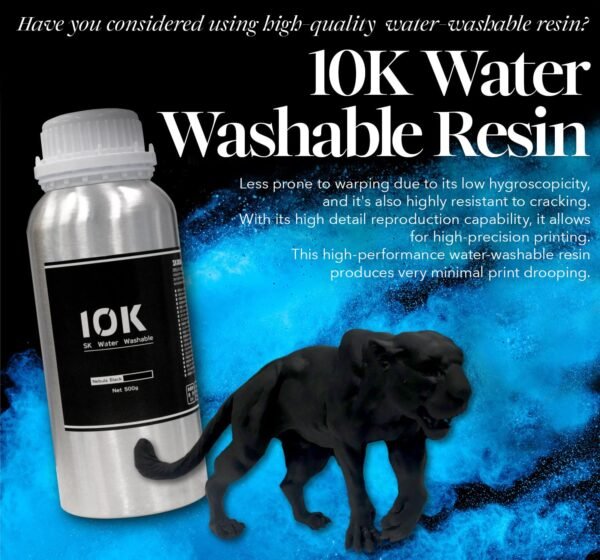 SK 10K Water Washable 3D Printer Rapid Resin LCD UV-Curing Resin 405nm Standard Photopolymer Resin for LCD 3D Printing (Dusk Grey, 1000g) - Image 2