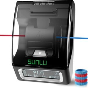 SUNLU Official Filament Connector, Fast Heating Filament Connector for 3D Printer Filament 1.75mm, Up to 240°C, Compatible with PLA PETG TPU ABS PA Nylon, Easy to Use, Pack with 200PCS PTFE Sleeve