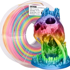 Silk PLA Filament Multicolor, 3D Printer Filament Rainbow PLA Filament 1.75mm +/- 0.02mm, 3D Printing Filament 1kg/2.2lbs