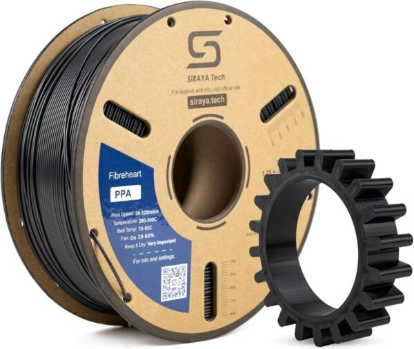 Siraya Tech Fibreheart PPA 3D Printing Filament - High Performance Polyphthalamide Nylon, Extreme Strength & Heat Resistance for Industrial & Engineering Applications - 1kg (2.2lbs) 1.75mm
