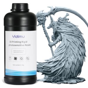 Standard Photopolymer 3D Printer Resin and Rapid 3D Resin for 8K 12K 14K 16K DLP LCD UV-Curing 405nm Resin with High Precision and Quick Curing & Excellent Fluidity (Grey) 1000g