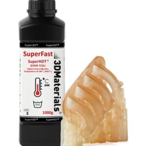 SuperHDT 3D Printer Resin, Highest Heat Deflection Temperature 464°F, Made in Korea by 3DMaterials (1000g, Amber)