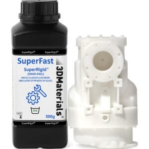 SuperRigid 3D Printer Resin 6.0GPa, 40% of Nano-Micro Ceramic Powder Filled for Ceramic Like Prototypes, Made in Korea by 3DMaterials (500g, White)