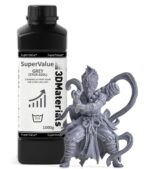 SuperValue 3D Printer Resin for Ultra Low Cost Printing, Made in Korea by 3DMaterials (1000g, Grey)