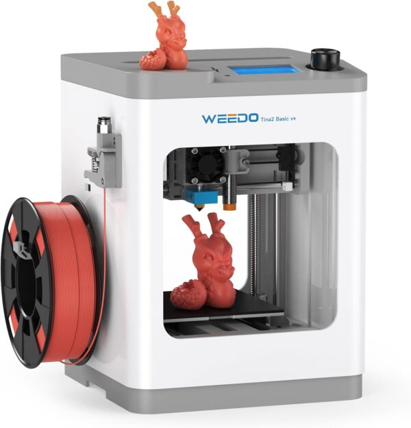 Tina2 Mini 3D Printers, WEEDO Fully Assembled 3D Printers for Kids, Fully Open Source and Auto Leveling, 3D Printer for Home Use, Flexible Printing Platform, Print Area 3.93x84.72x3.93 inch