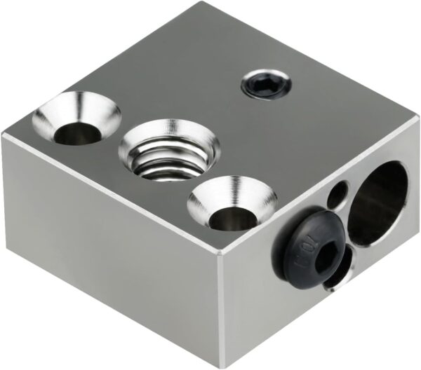 Updated High Temperature CR-10 Plated Copper Heater Block for MK8 Extruder Creality All Metal Hotend Ender3 V2 Ender 3 pro Ender 5 Pro Plus CR10 S4 S5 3D Printer (Copper)