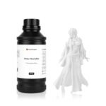 Water Washable 3D Printer Resin, Easy to Clean, High Precision 405nm UV Fast Curing Photopolymer Resin for MSLA/DLP/LCD 3D Printing (White, 500g)