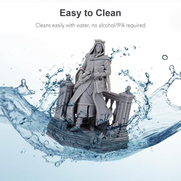 Water Washable 3D Printer Resin, Easy to Clean, High Precision 405nm UV Fast Curing Photopolymer Resin for MSLA/DLP/LCD 3D Printing (White, 500g) - Image 2