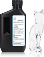 YOUSU High Transparency 3D Printer Resin, Non-Yellowing High Resolution 3D Printing Resin, Ultra-Clear 1000g