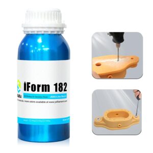 YOUSU iForm 182 ABS-Like 3D Printer Resin 1kg,UV-Resin Rapid LCD UV-Curing Resin 405nm Standard Photopolymer Resin for LCD DLP SLA 3D Printer Beige(Red Wax) Color 1kg