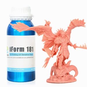 YOUSU iForm LCD 3D Printer Resin UV-Curing 405nm Rapid High Precision Quick Curing Standard Photopolymer Resin Resolution Low Odour for LCD DLP Printer, 3D Printing Liquid Beige(Red Wax) 1000g