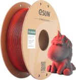 eSUN Dual Color Matte PLA Filament 1.75mm, Matte 3D Printer PLA Filament, 1KG Spool 3D Printing Filament for 3D Printers, Red Black