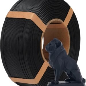 eSUN Matte PLA Refilament 1.75mm, Matte 3D Printer Refill PLA Filament, 1KG Spoolless 3D Printing Filament for 3D Printers, Deep Black