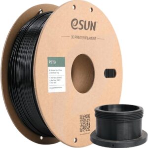 eSUN PETG Filament 1.75mm, 3D Printer Filament PETG, Dimensional Accuracy +/- 0.05mm, 1KG Spool (2.2 LBS) 3D Printing Filament for 3D Printers, Solid Black