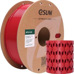 eSUN PLA Filament 1.75mm, High Toughness 3D Printer Filament Upgraded PLA Filament, Dimensional Accuracy +/- 0.03mm, 1KG Cardboard Spool (2.2 LBS) 3D Printing Filament for 3D Printers, Fire Engine Red