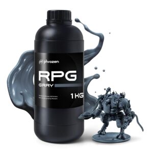 phrozen 3D Printer Rapid Resin [RPG], Low Shrinkage Superior Precision Smooth Surface Finish, 405nm LCD UV-Curing Photopolymer Resin, Gray (1KG)