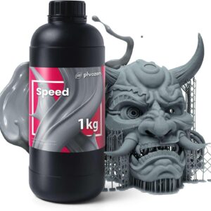 phrozen 3D Printer Rapid Resin [Speed Gray], 405nm LCD UV-Curing Photopolymer Resin, Fast Printing, Low Shrinkage, High Precision, Low Odor, Non-Brittle, Easy to Print (1KG)