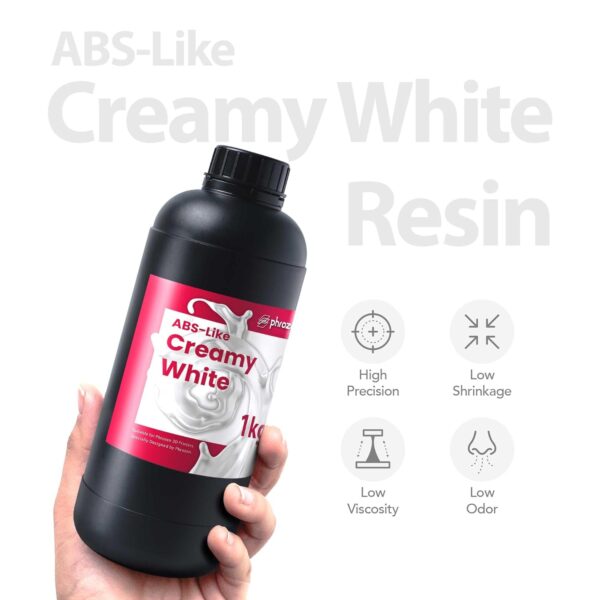 phrozen ABS-Like Creamy White 3D Printing Resin, 405nm DLP LCD UV-Curing Photopolymer Resin for General Modeling and Prototyping, High Precision Printing, Low Odor, Non-Brittle (1kg) - Image 2