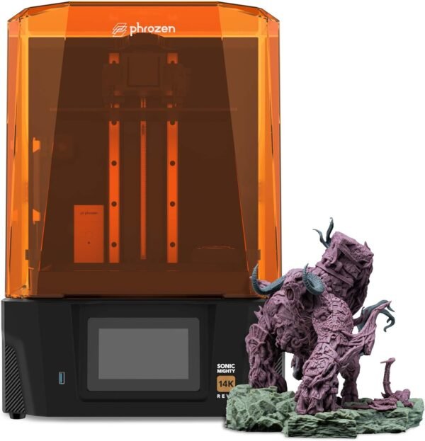 phrozen Sonic Mighty 14K LCD Resin 3D Printer, 10.1" Monochrome LCD, Tabletop 3D Resin Printer with 16.8*24.8µm XY Resolution, 8.8*5.0*9.3 Inch Printing Volume for Models, Miniatures & Action Figures