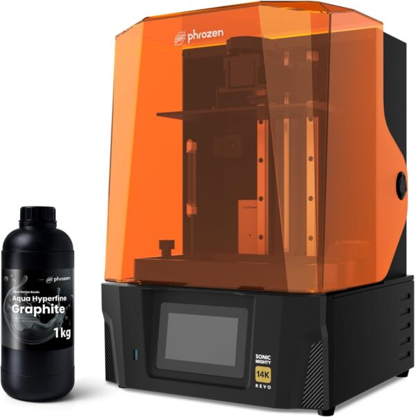 phrozen Sonic Mighty Revo LCD Resin 3D Printer Bundle with Photopolymer Resin Hyperfine Graphite