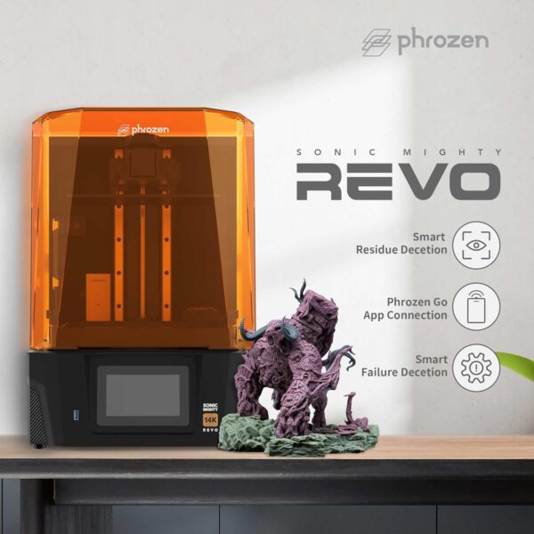 phrozen Sonic Mighty Revo LCD Resin 3D Printer Bundle with Photopolymer Resin Hyperfine Graphite - Image 2