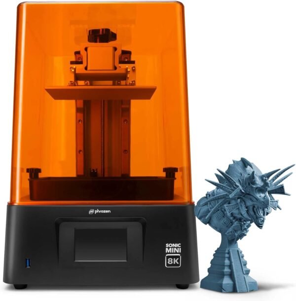 phrozen Sonic Mini 8K LCD Resin 3D Printer, 7.1" Monochrome LCD, Tabletop 3D Resin Printer with 22µm XY Resolution, 6.5 * 2.8 * 7.1 Inch Printing Volume for Models, Miniatures and Action Figures