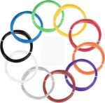 uxcell 3D Pen Filament Refills, 10 Colors 3D Pen PCL Filament 1.75mm, 10 Feet Each Color, 100 Feet in Total, PLA Filament 3D Pen Refills for 3D Drawing Pen