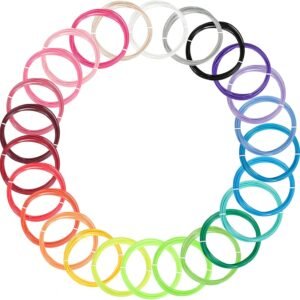 uxcell 3D Pen Filament Refills, 25 Colors 3D Pen PLA Filament 1.75mm, 10 Feet Each Color, 250 Feet in Total, for 3D Drawing Pen Refill