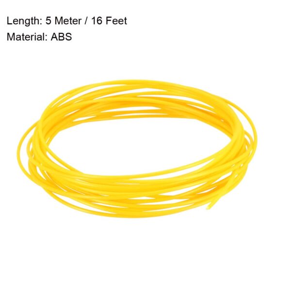 uxcell 3D Pen Filament Refills,16Ft,1.75mm ABS Filament Refills,Dimensional Accuracy +/- 0.02mm,for 3D Printer,Yellow - Image 2
