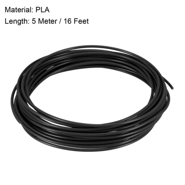uxcell 3D Pen Filament Refills,16Ft,1.75mm PLA Filament Refills,Dimensional Accuracy +/- 0.02mm,for 3D Printer,Black - Image 2