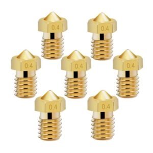 14 Pcs M6 3D Printer Nozzle 0.4mm Extruder Brass Nozzle Print Head for 1.75mm Filament E3D V5 V6 Makerbot