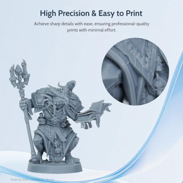 FUNCECOL Water Washable 3D Printer Resin, Easy to Use & Clean, High Precision 3D Printing Resin, 405nm UV-Curing Photopolymer Liquid for MSLA/DLP/LCD 3D Printers, 1000g White - Image 3