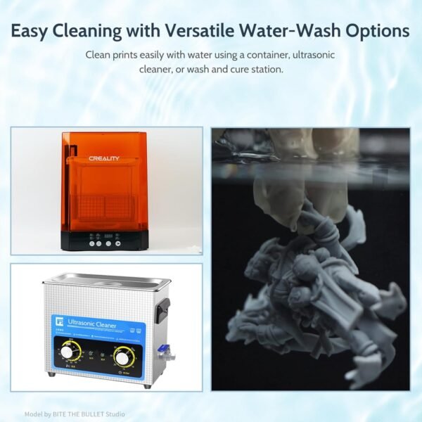 FUNCECOL Water Washable 3D Printer Resin, Easy to Use & Clean, High Precision 3D Printing Resin, 405nm UV-Curing Photopolymer Liquid for MSLA/DLP/LCD 3D Printers, 1000g White - Image 5