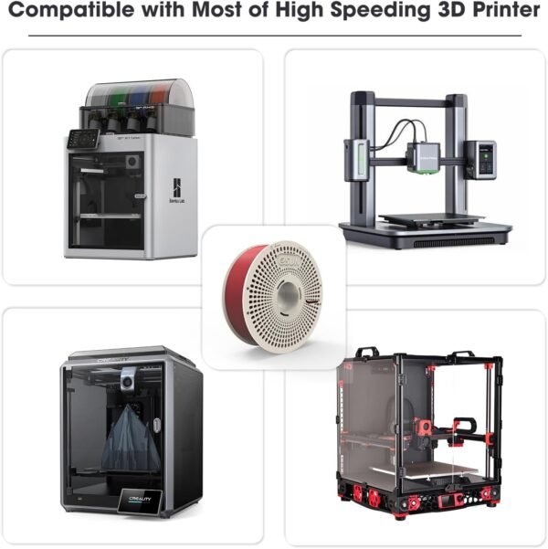 eSUN PLA+ Refilament 1.75mm and Upgarded eSpool+ Set, Reusable and Removable Filament Spool Replacement with 3D Printer Refill PLA Plus, 1KG Spoolless 3D Printing Filament, Bone White - Image 9