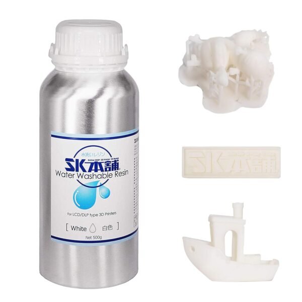 SK Water Washable 3D Printer Rapid Resin LCD UV-Curing Resin 405nm Standard Photopolymer Resin for LCD 3D Printing (White, 500g) - Image 5