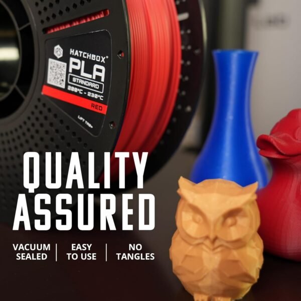 HATCHBOX 1.75mm PLA 3D Printer Filament Refill, Includes 1 Refillable 1 KG Spool for 3D Printing, Dimensional Accuracy +/- 0.03mm, Blue - Image 3